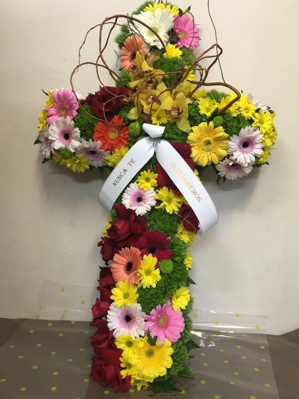 Cruz de flores difunto