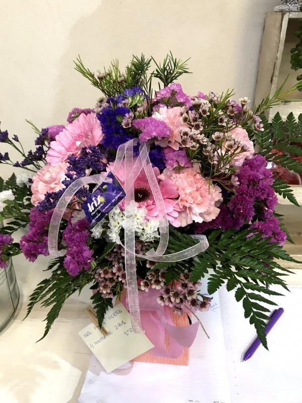 Ram bouquet flor variada rosa