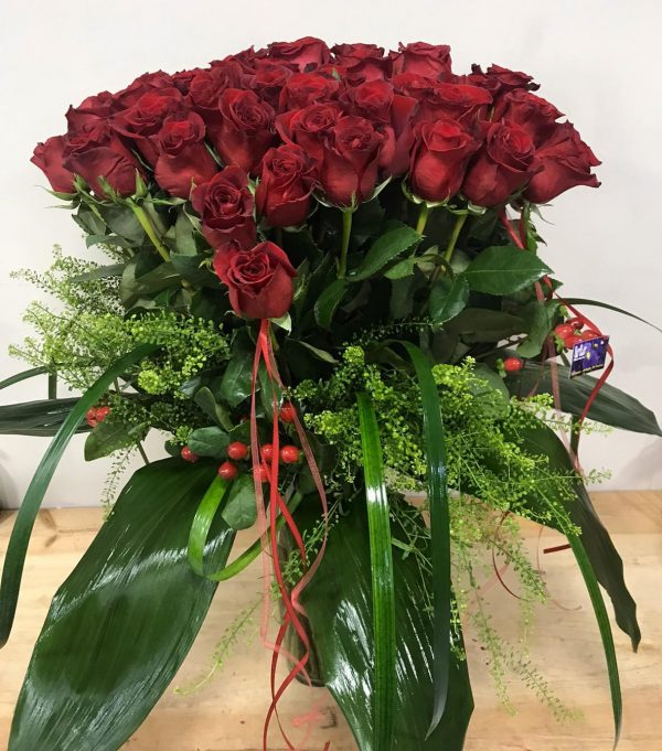 Ram de 30 roses amb gerro de vidre - Imatge 2