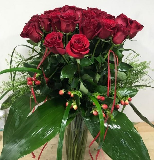 Ram de 30 roses amb gerro de vidre - Imatge 5