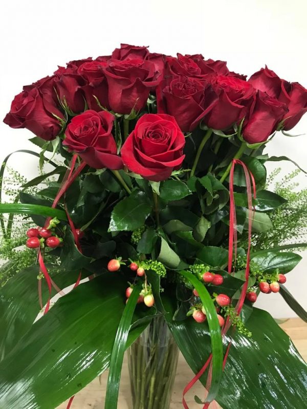 Ram de 30 roses amb gerro de vidre - Imatge 3