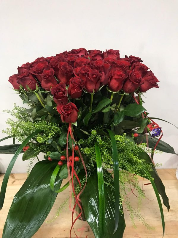 Ram de 30 roses amb gerro de vidre - Imatge 4