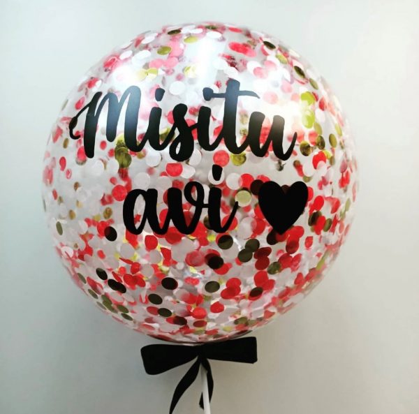 Globus bombolla gran personalitzat amb heli 30 cm diàmetre - Imatge 3