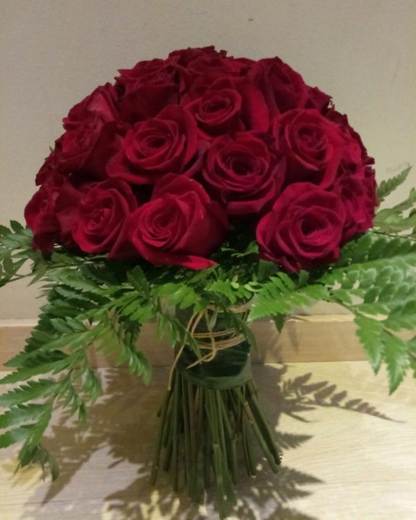 Bouquet de 25 rosas rojas
