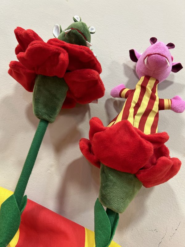 Titella de peluix amb drac (rosa o verd) - Imatge 4