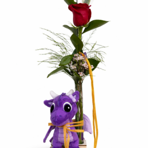 Base dragon lila de peluche