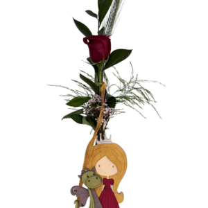 Base de princesa con dragón de fieltro